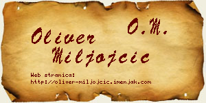 Oliver Miljojčić vizit kartica